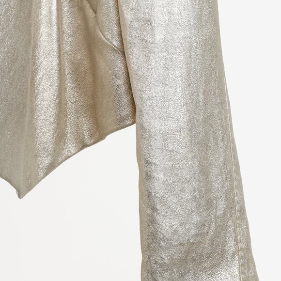 Donna Karan Vintage Golden Lambskin Suede Jacket - Picture 6 of 10